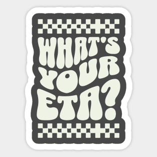 New jeans whats your eta typography bunny tokki | Morcaworks Sticker